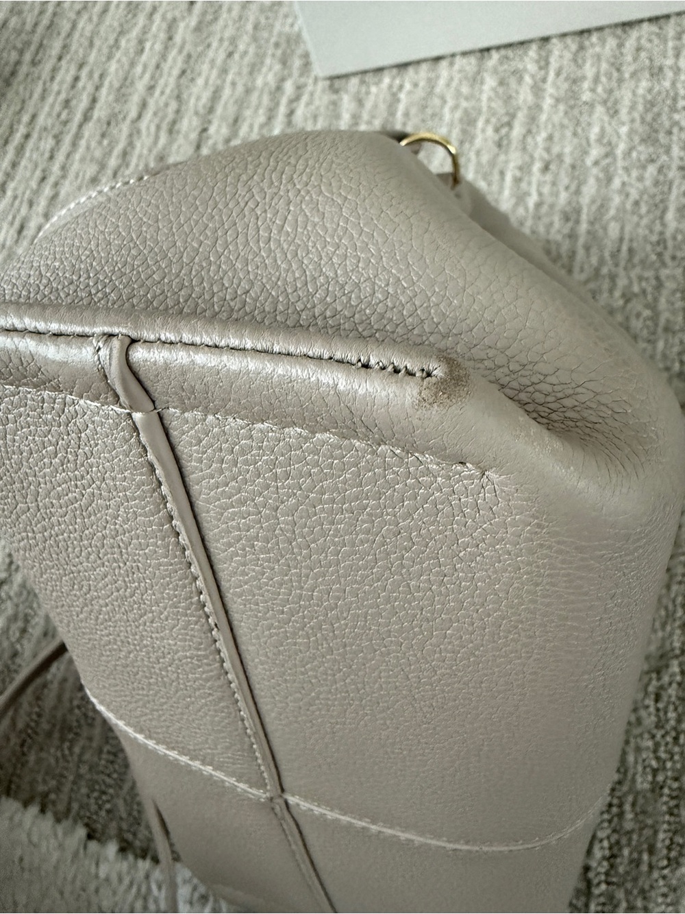 Polene Numero Neuf Mini in Textured Taupe - Picture 10 of 13